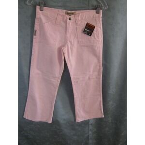 Women's Juniors Hammer Capri Pants Size Small NWT Pink Textured Twill Teen NEW